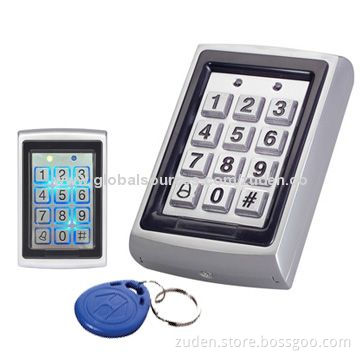 Access Control Panel with Metal Shell, Blue Backlight and ID Card Reader, Supports 500 Users